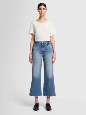 7 For All of Man Kind Ultra High Rise Cropped Jo Luxe Jeans in Vintage Panorama